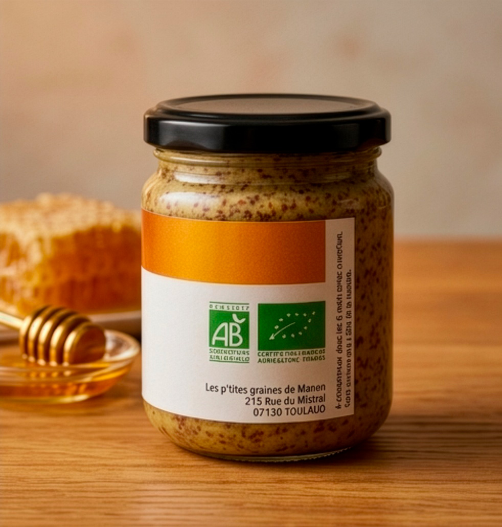 Moutarde à l'ancienne - miel – Image 4
